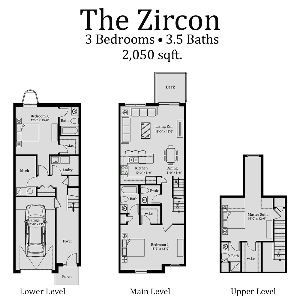 Baldwin Square Townhouse Floorplan