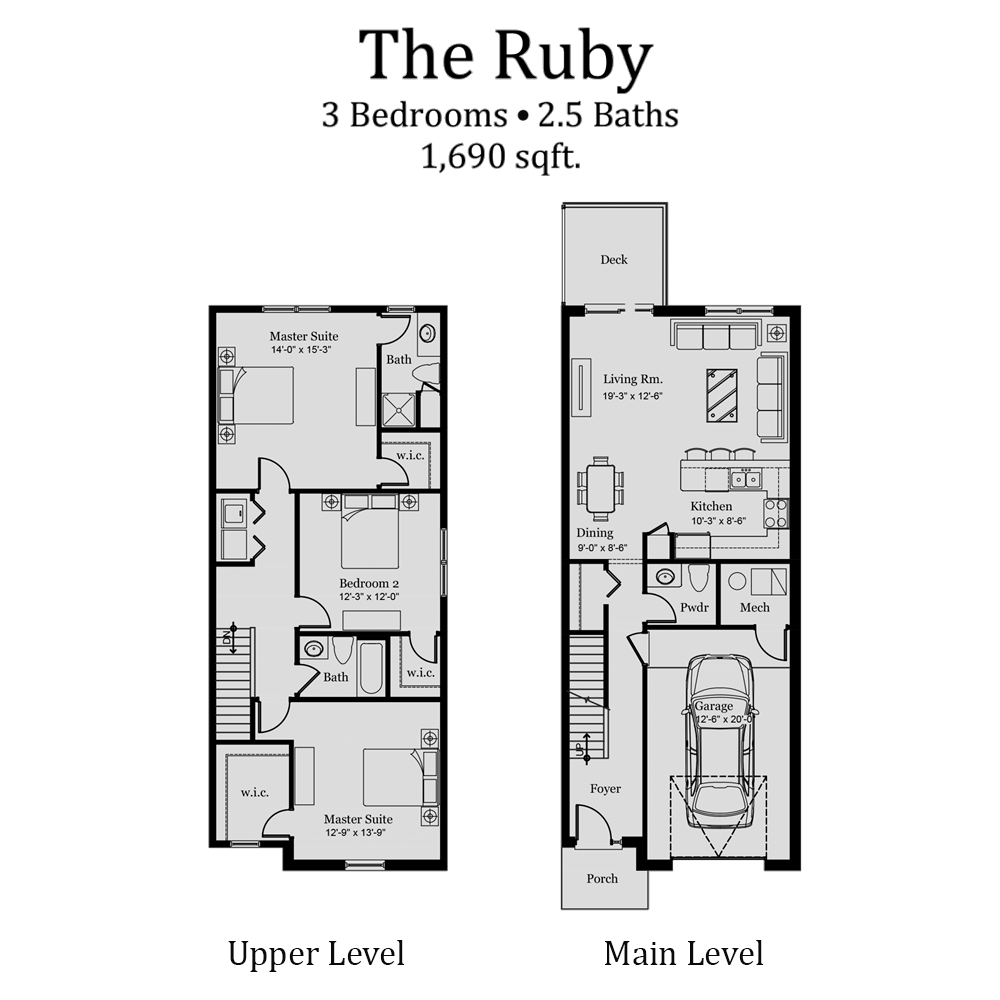 Baldwin Square Townhouse Floorplan